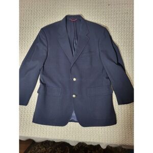Jos A Bank Mens Navy Blue 100% Pure Wool 2 Button Blazer Sport Coat Made in USA